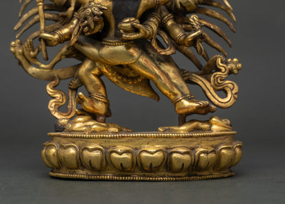 Antique Hayagriva Yab-Yum Statue from Nepal | Over 40 Years Old