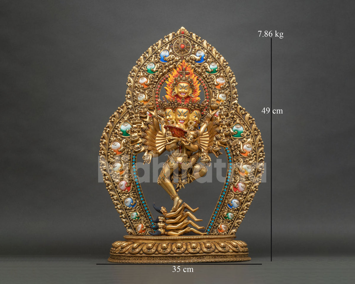 Wrathful Hevajra Statue from Nepal | Collector-Grade Buddhist Figurine
