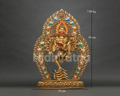 Wrathful Hevajra Statue from Nepal | Collector-Grade Buddhist Figurine