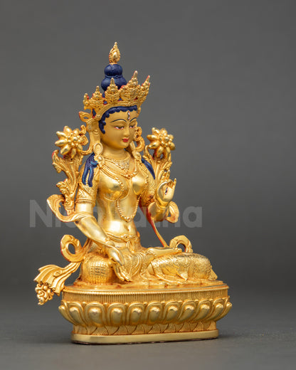 Healing White Tara statue symbol of longevity compassion and protection