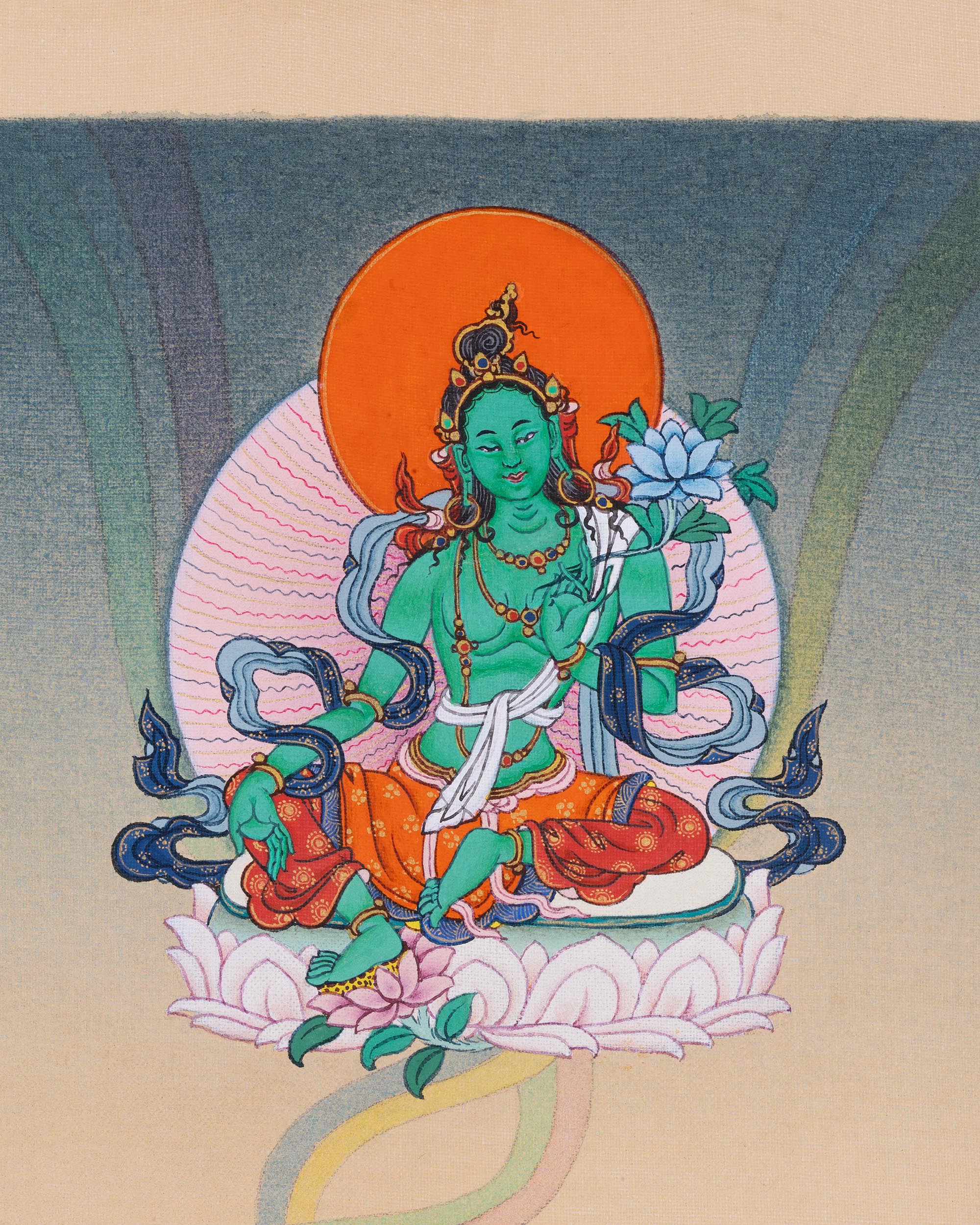 High-quality Buddhist Thangka print for meditation, home altar, and spiritual reflection