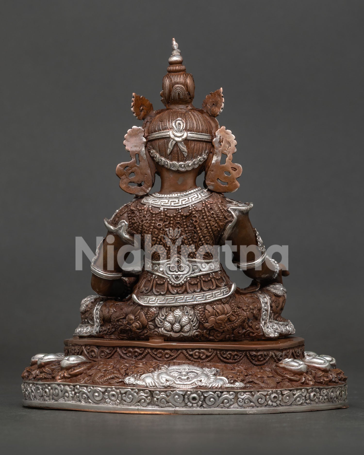Himalayan Dzambhala Statue Back View Newari Artisans Patan Nepal.