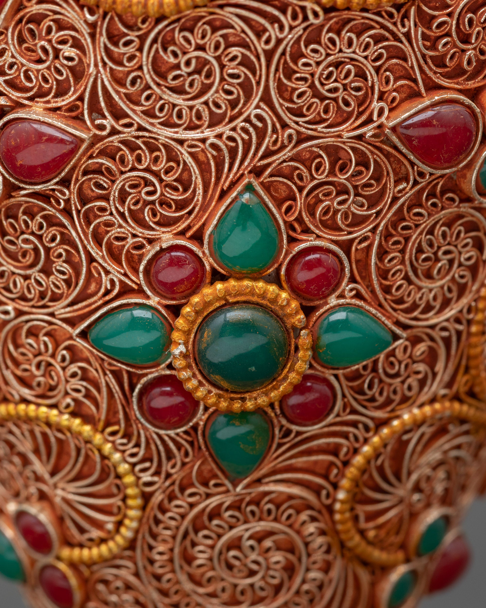 Himalayan Buddhist Flower Vase for Altar and Temple Offerings