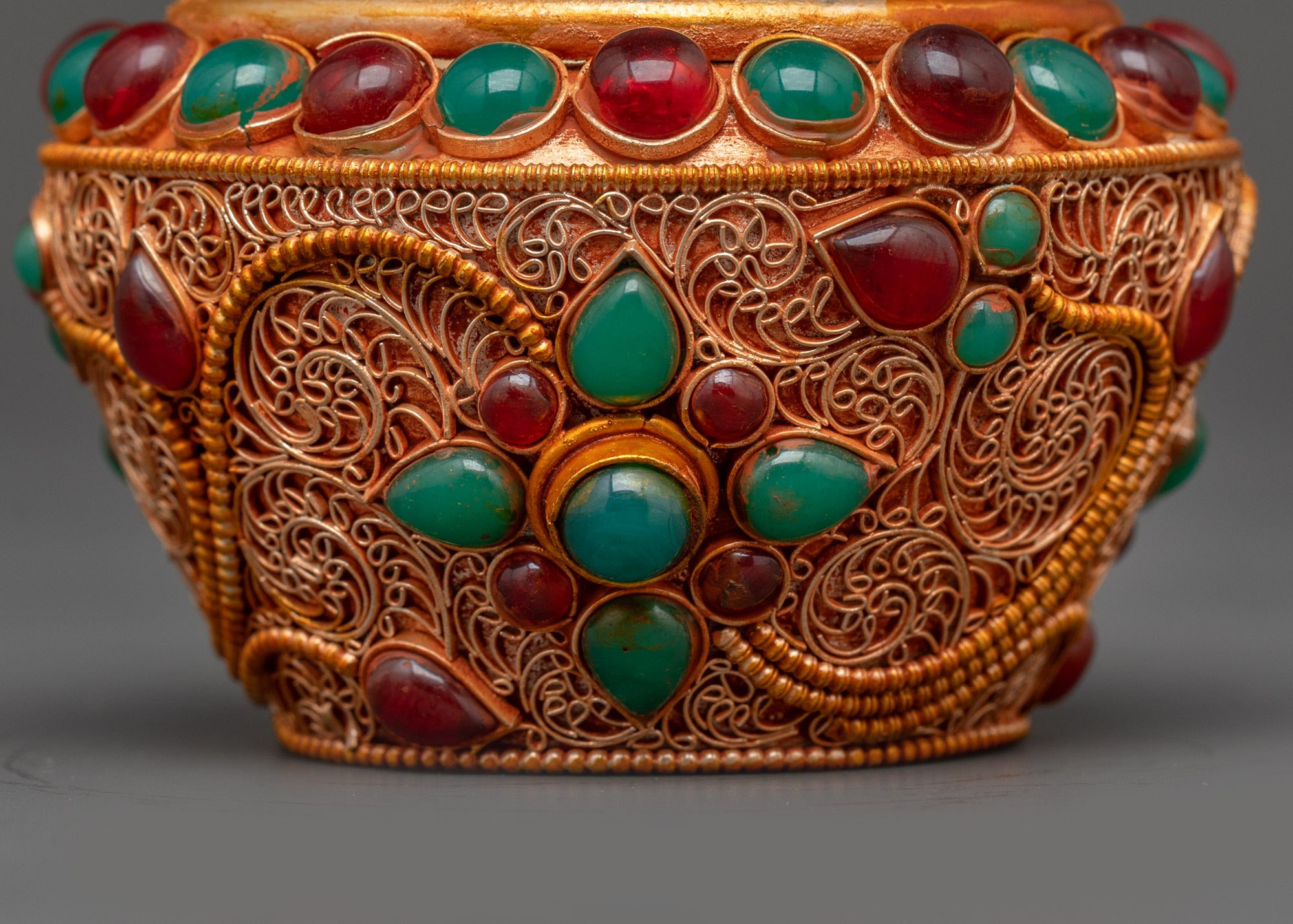 Himalayan Ritual Vessel Symbolizing Prosperity and Spiritual Protection