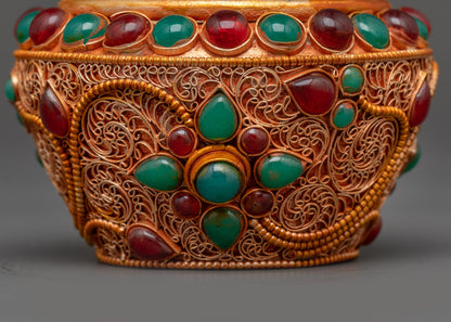 Himalayan Ritual Vessel Symbolizing Prosperity and Spiritual Protection