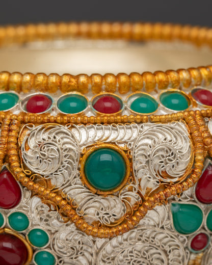 Himalayan Tibetan Crockpot used for Buddhist altar offerings and blessings