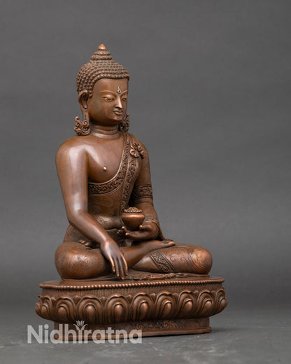 Himalayan meditation Buddha on altar, representing mindfulness and compassion