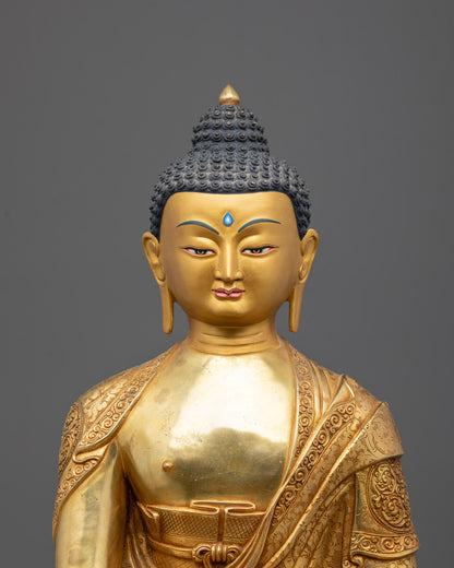 Hollow Space for Mantra Filling – Sacred Tibetan Shakyamuni Buddha for Devotion and Focus