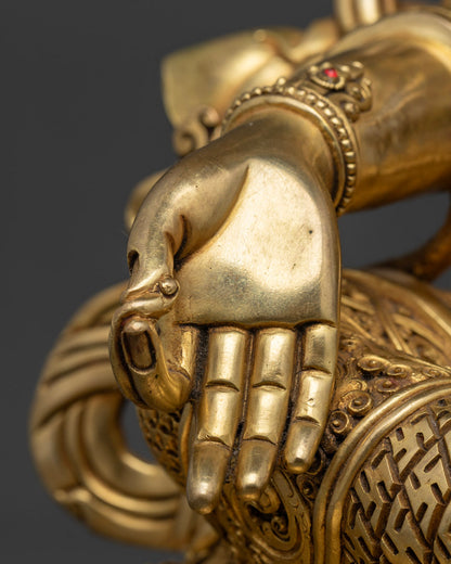 Green Tara Jetsun Dolma Statue | 24K Gold Gilded
