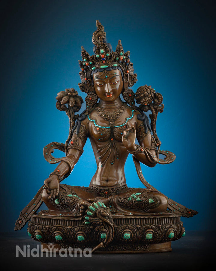 Green Tara Statue | Original Handmade Buddhist Statue