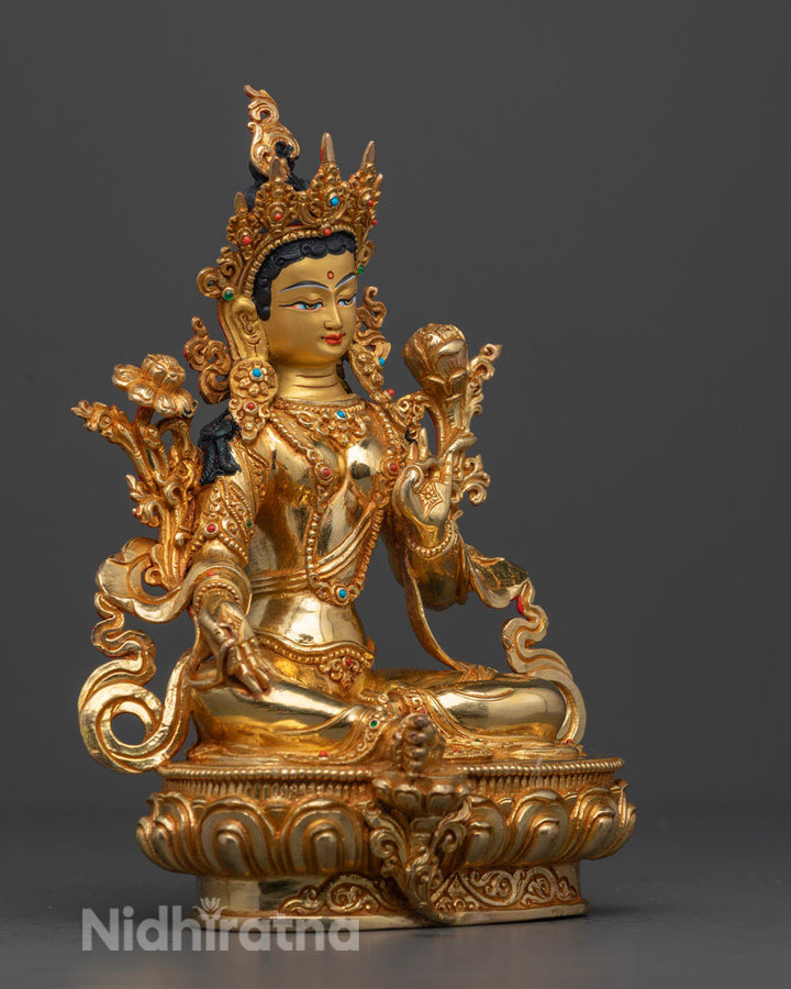 Green Tara Female Buddha Rupa | Tibetan Buddhism