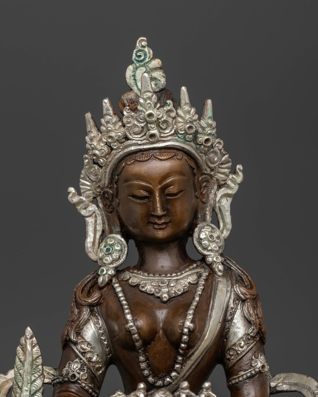 Oxidized Akashgarbha Statue : Keeper of Wisdom and Space