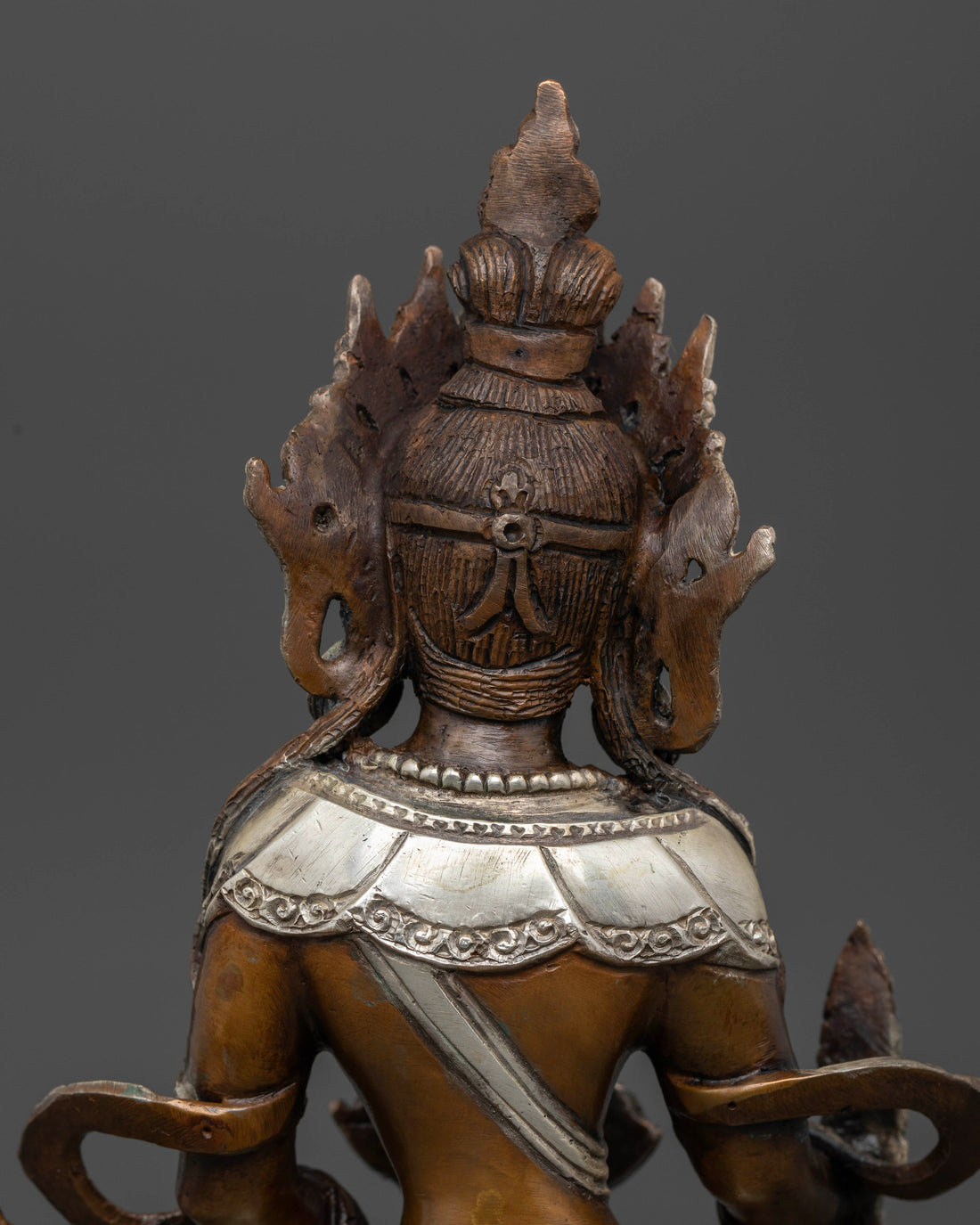 Oxidized Akashgarbha Statue : Keeper of Wisdom and Space