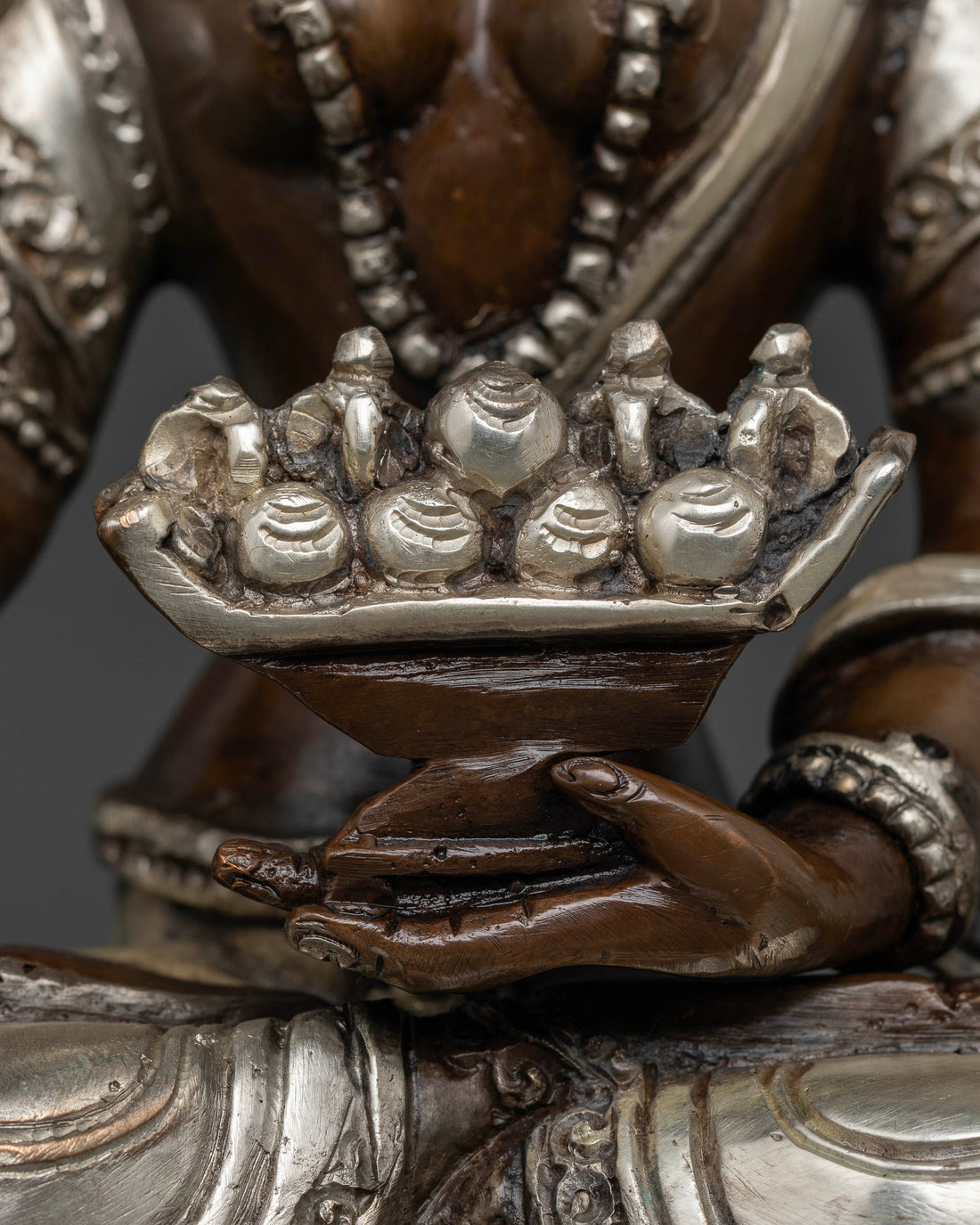 Oxidized Akashgarbha Statue : Keeper of Wisdom and Space