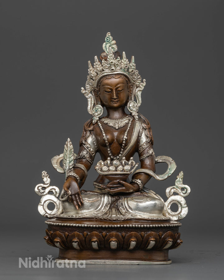 Oxidized Akashgarbha Statue : Keeper of Wisdom and Space