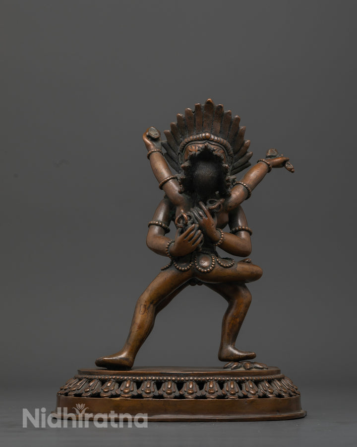 Oxidized Kalachakra Statue | Handcrafted Buddhist Art