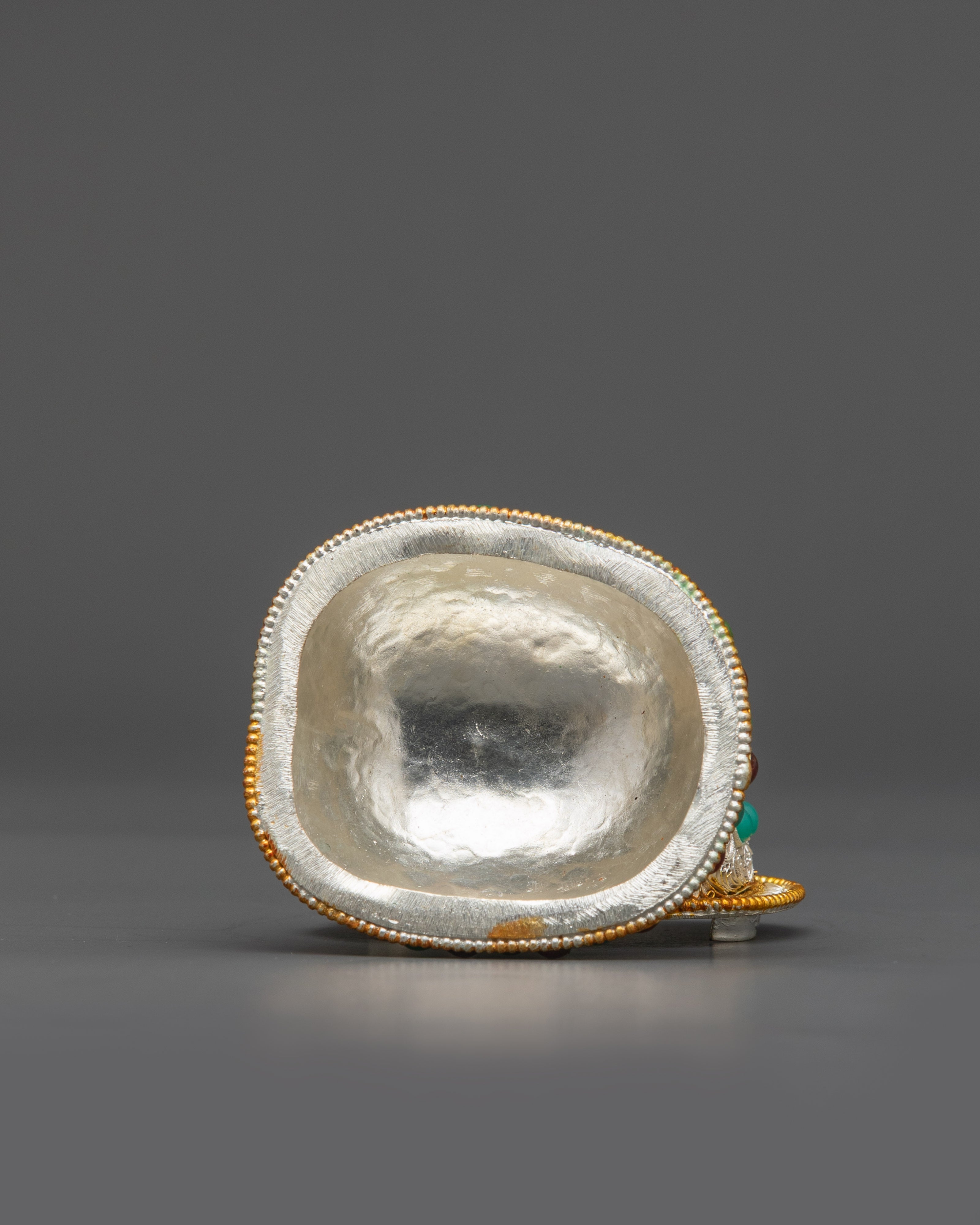 Handmade Silver-Plated Kapala Set | Skull Cups for Vajrayana Rituals