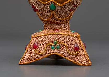 Tibetan Kapala Set | Skull Offering Cups for Buddhist Tantric Altars