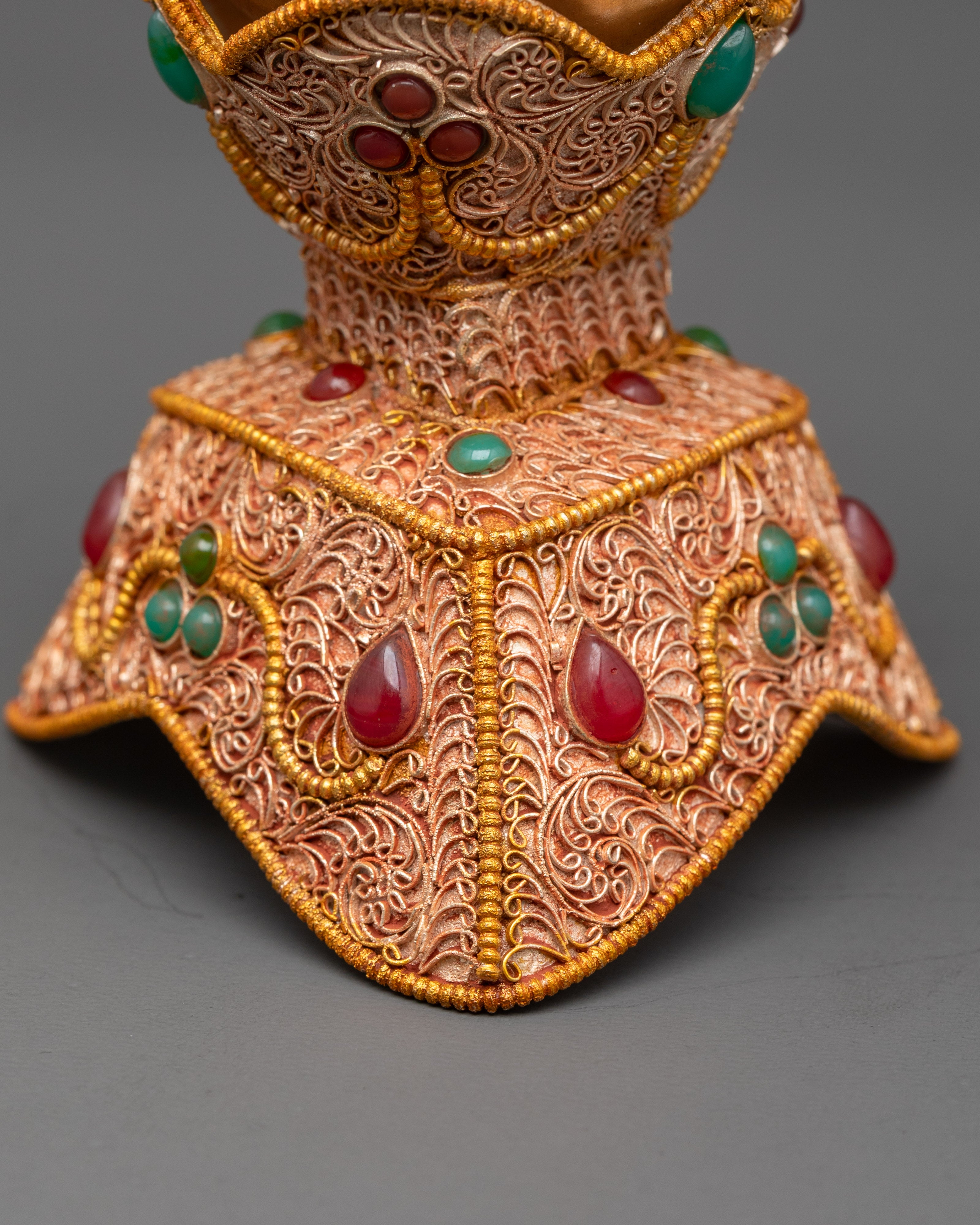 Tibetan Kapala Set | Skull Offering Cups for Buddhist Tantric Altars