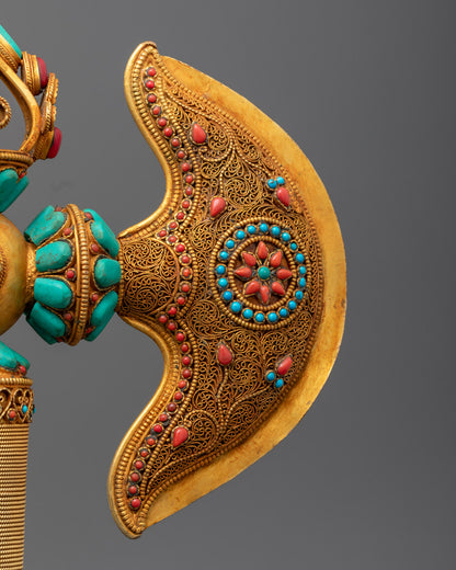Sacred Kartika Axe for Rituals | Handcrafted Tibetan Buddhist Tool