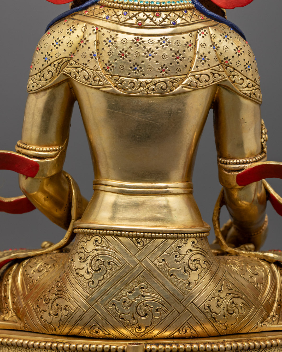 24k Gold Gilded Kshitigarbha Statue from Nepal