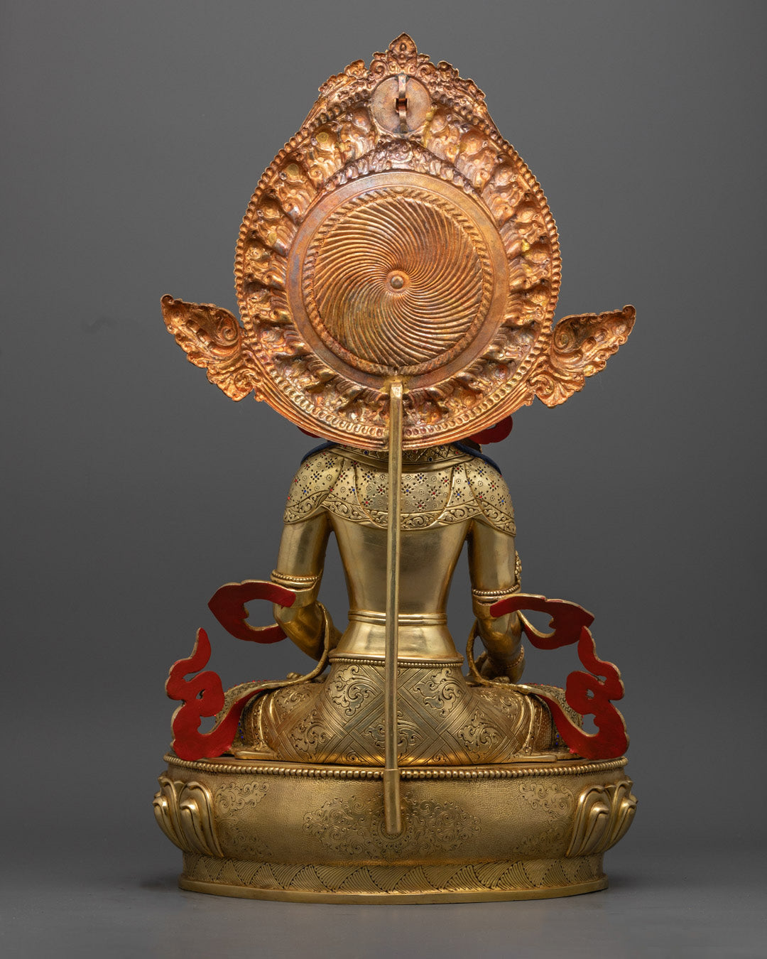 24k Gold Gilded Kshitigarbha Statue from Nepal
