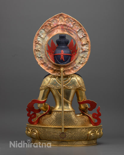 Sacred Kshitigarbha Bodhisattva Statue | 24k Gold & Copper