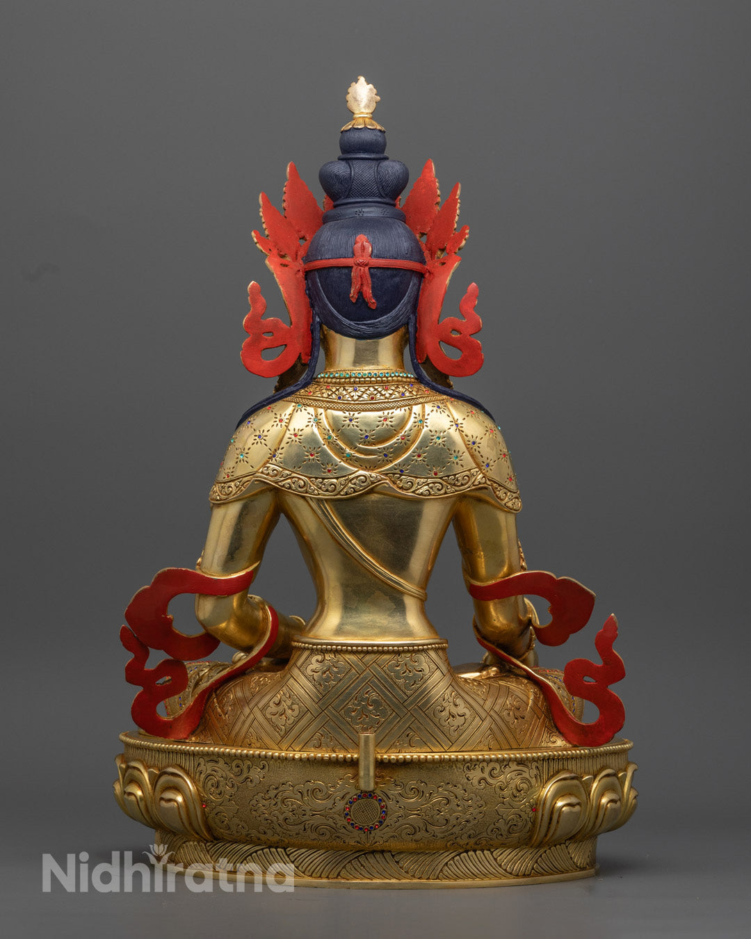 Sacred Kshitigarbha Bodhisattva Statue | 24k Gold & Copper
