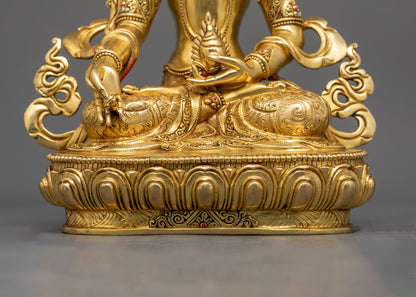 Sacred Kshitigarbha Statue | Handmade Tibetan Buddha