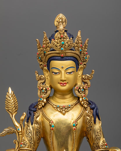 Sacred Kshitigarbha Statue | Handmade Tibetan Buddha