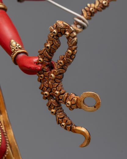 Red Goddess Kurukulla Statue | Standing Dakini of Transformation