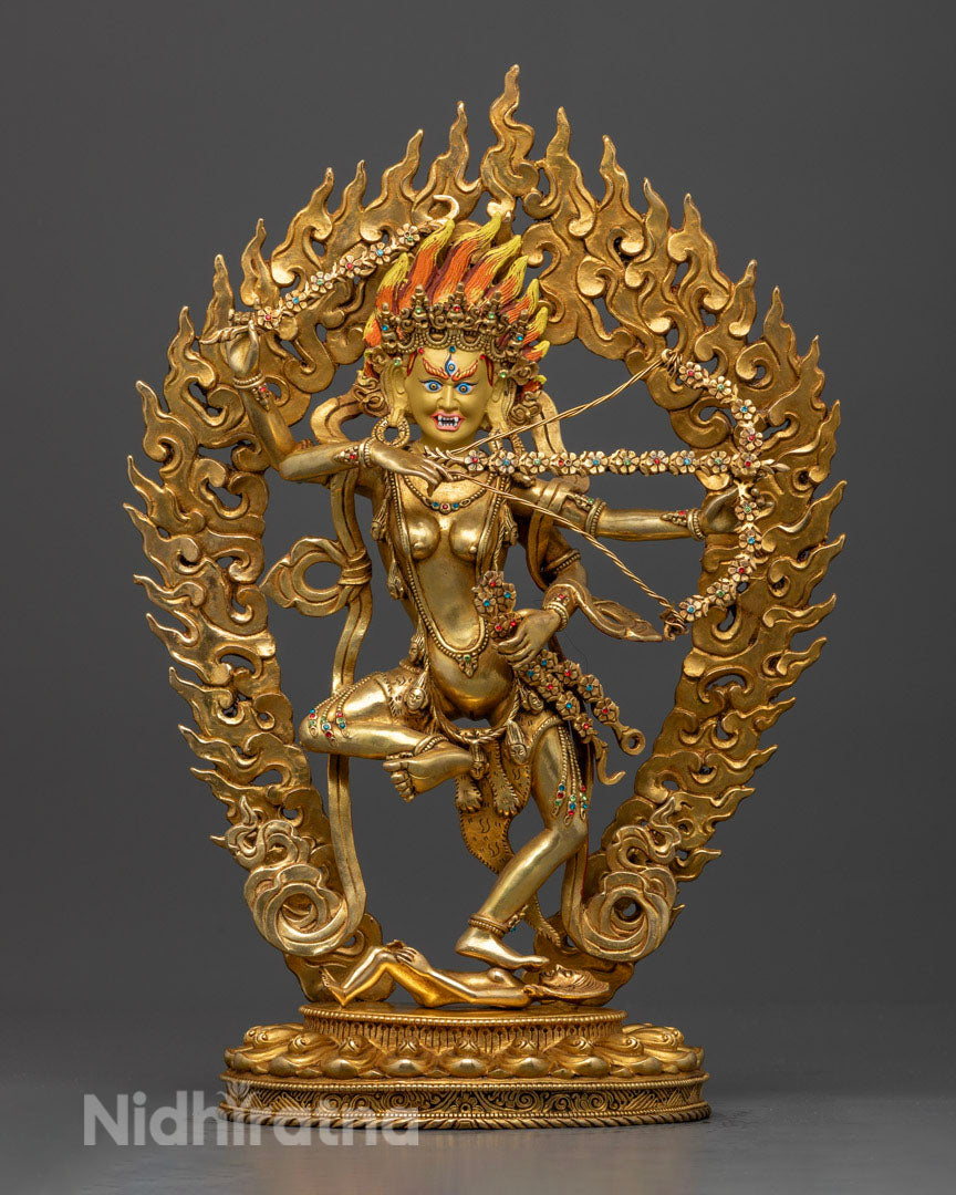 Kurukulla Deity Statue: Handcrafted Tibetan Artwork