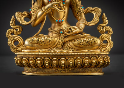 Landscape Front View Vajrasattva Statue | Handcrafted Nepalese Dorje Sempa Sculpture