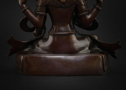 Laxmi Statue | Oxidized Nepalese Spiritual Artwork