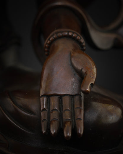 Laxmi Statue | Oxidized Nepalese Spiritual Artwork
