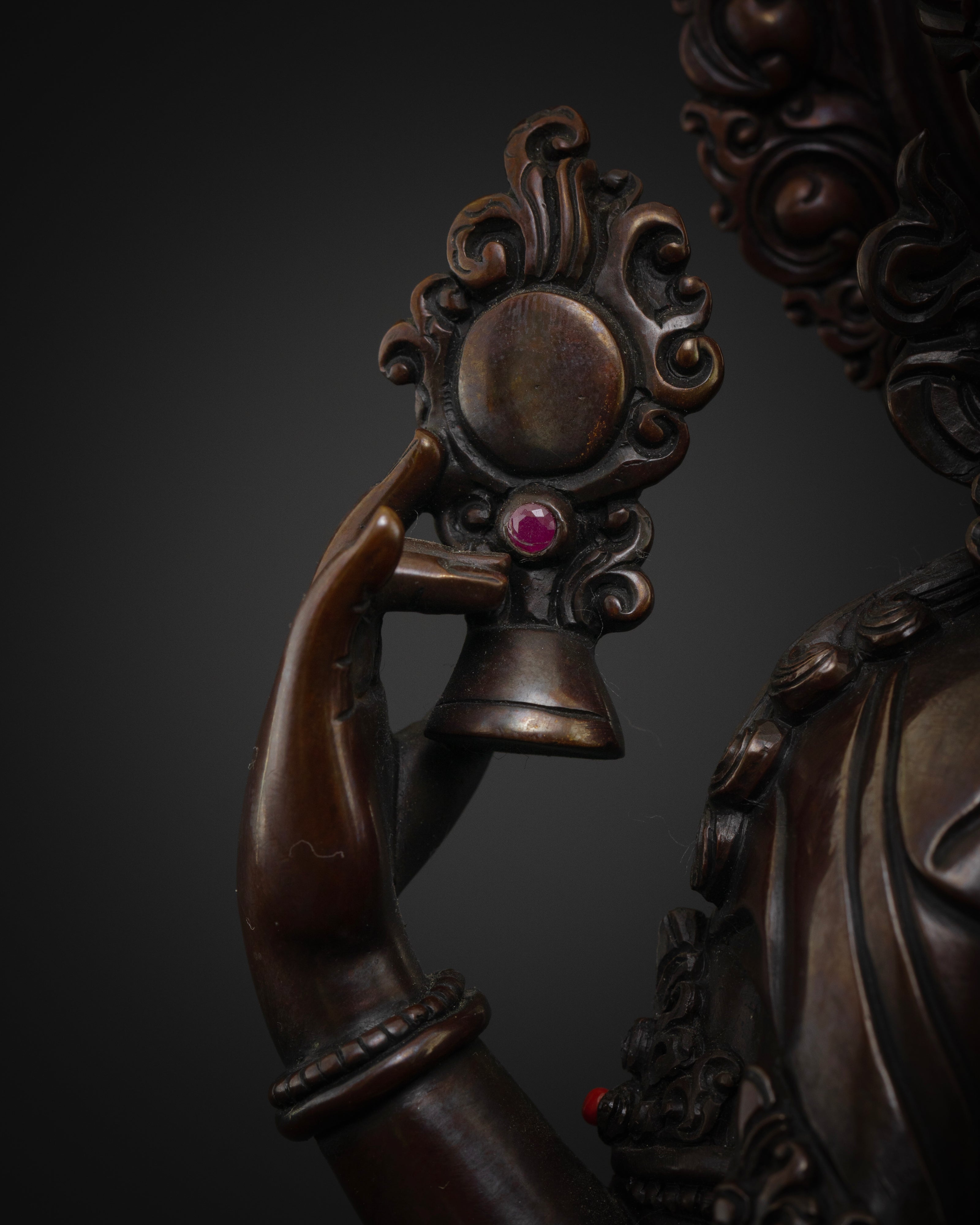 Laxmi Statue | Oxidized Nepalese Spiritual Artwork