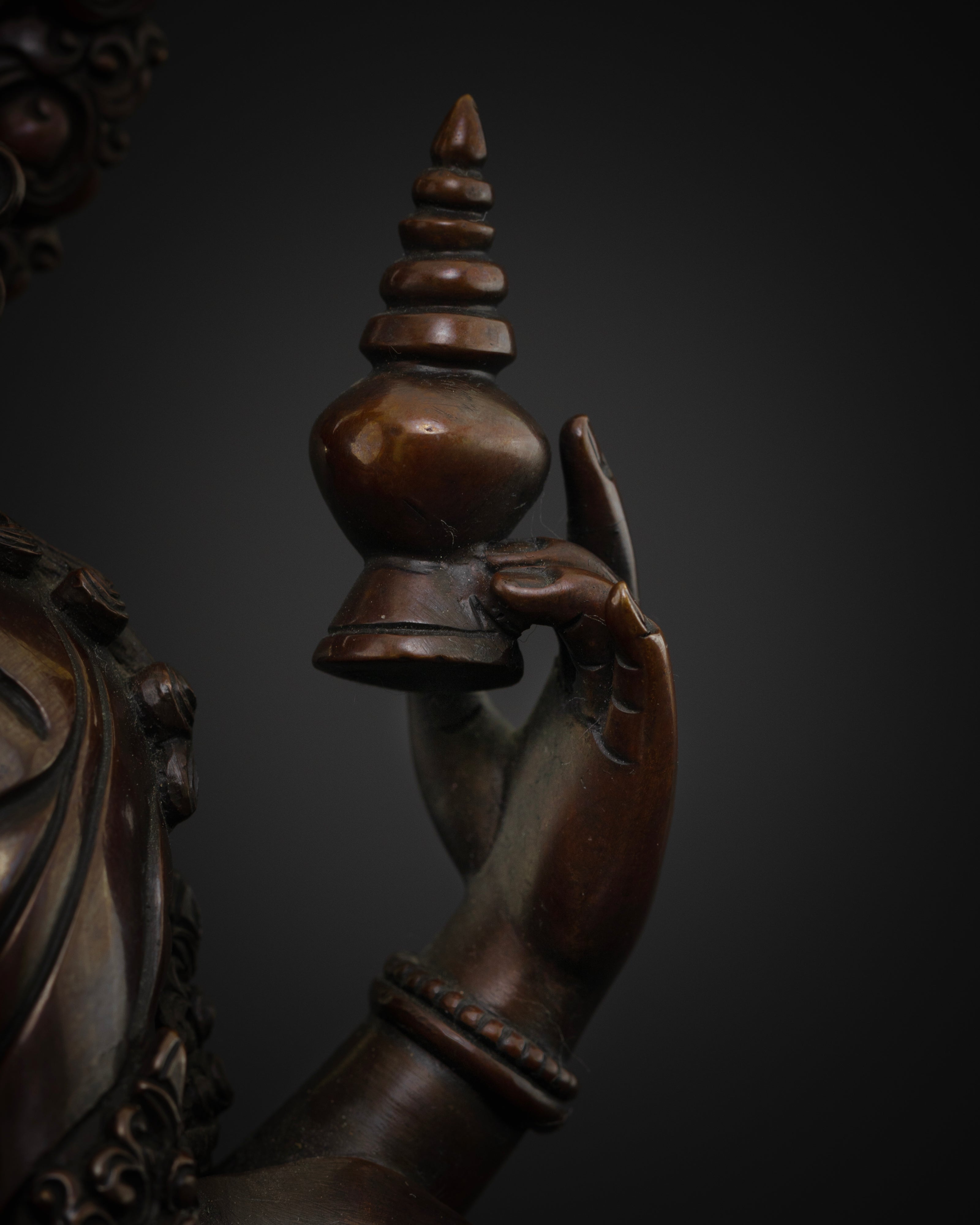 Laxmi Statue | Oxidized Nepalese Spiritual Artwork