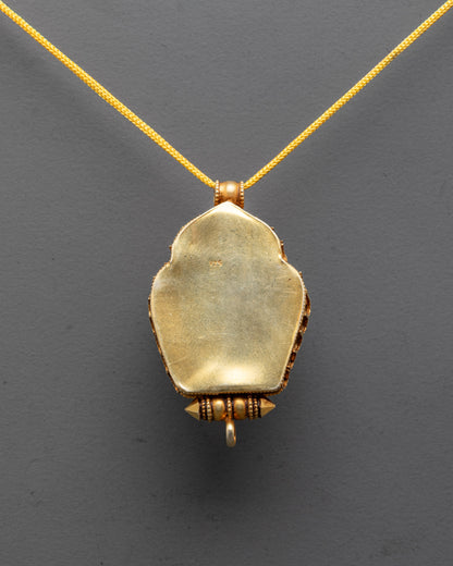 Avalokiteshvara (Chenrezig) Prayer Locket | Handmade Himalayan Pendant