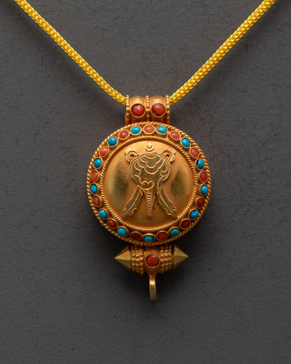 Hand-Made Tibetan Ghau Pendant