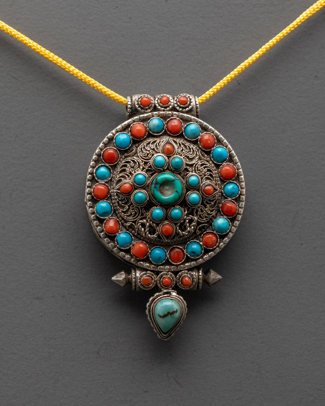 Hand-carved Pure Silver Buddhist Locket