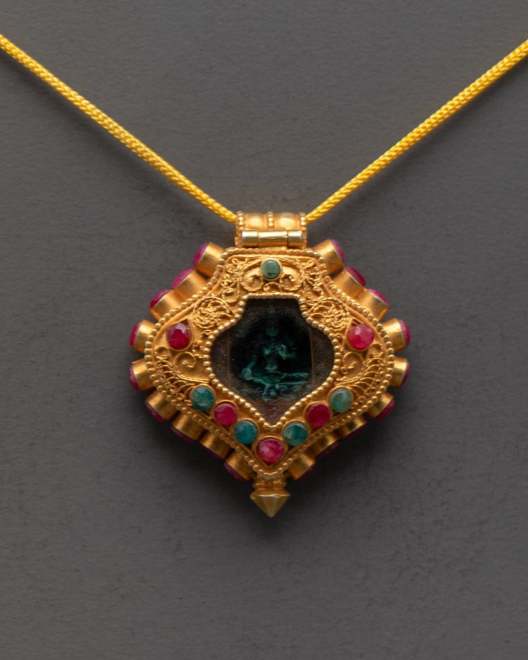Beautiful Green Tara Locket | Sacred Buddhist Pendant
