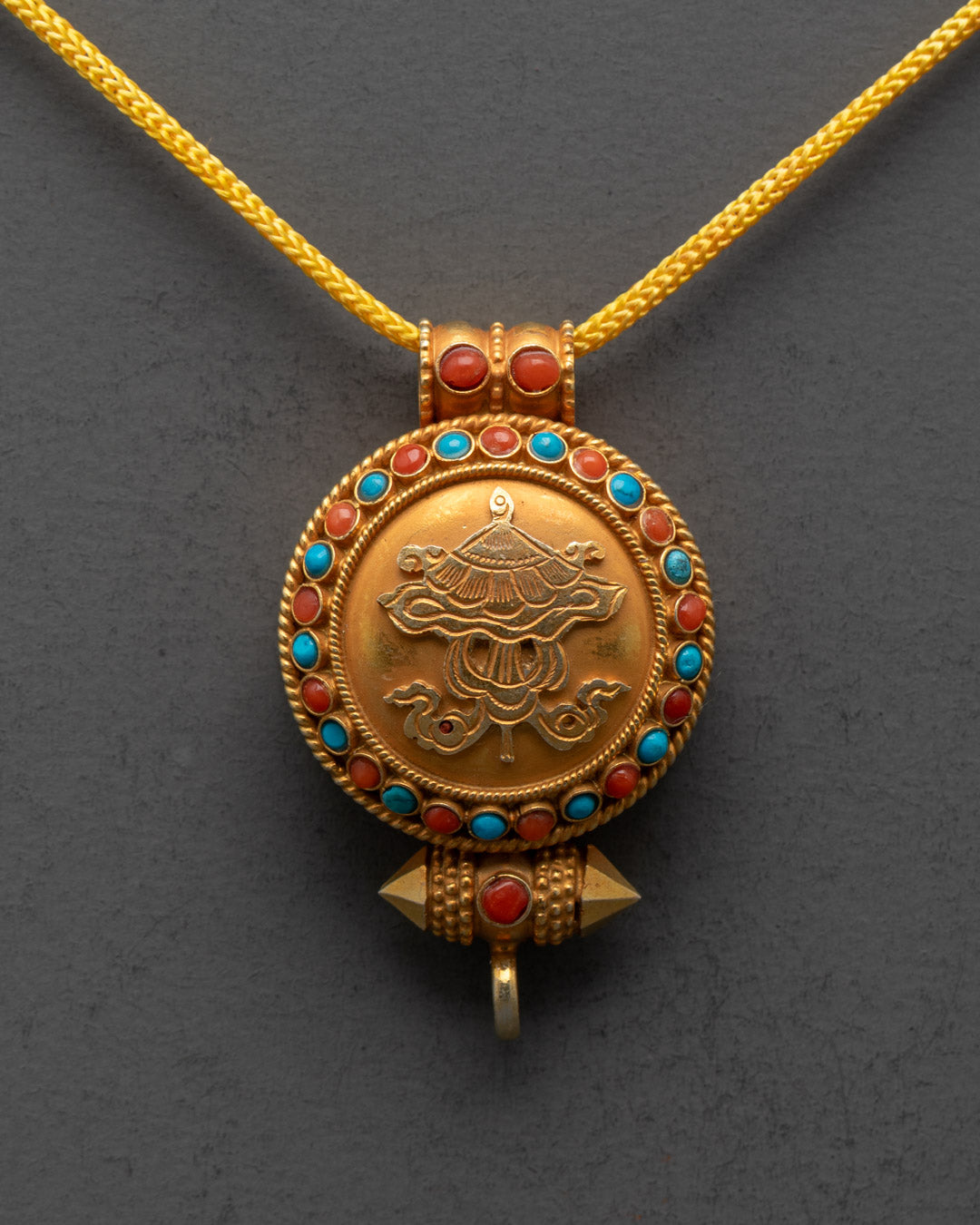 Dhug (Parasol) Locket from Nepal | Symbol of Wisdom and Peace