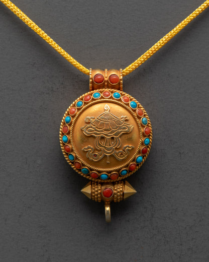 Dhug (Parasol) Locket from Nepal | Symbol of Wisdom and Peace