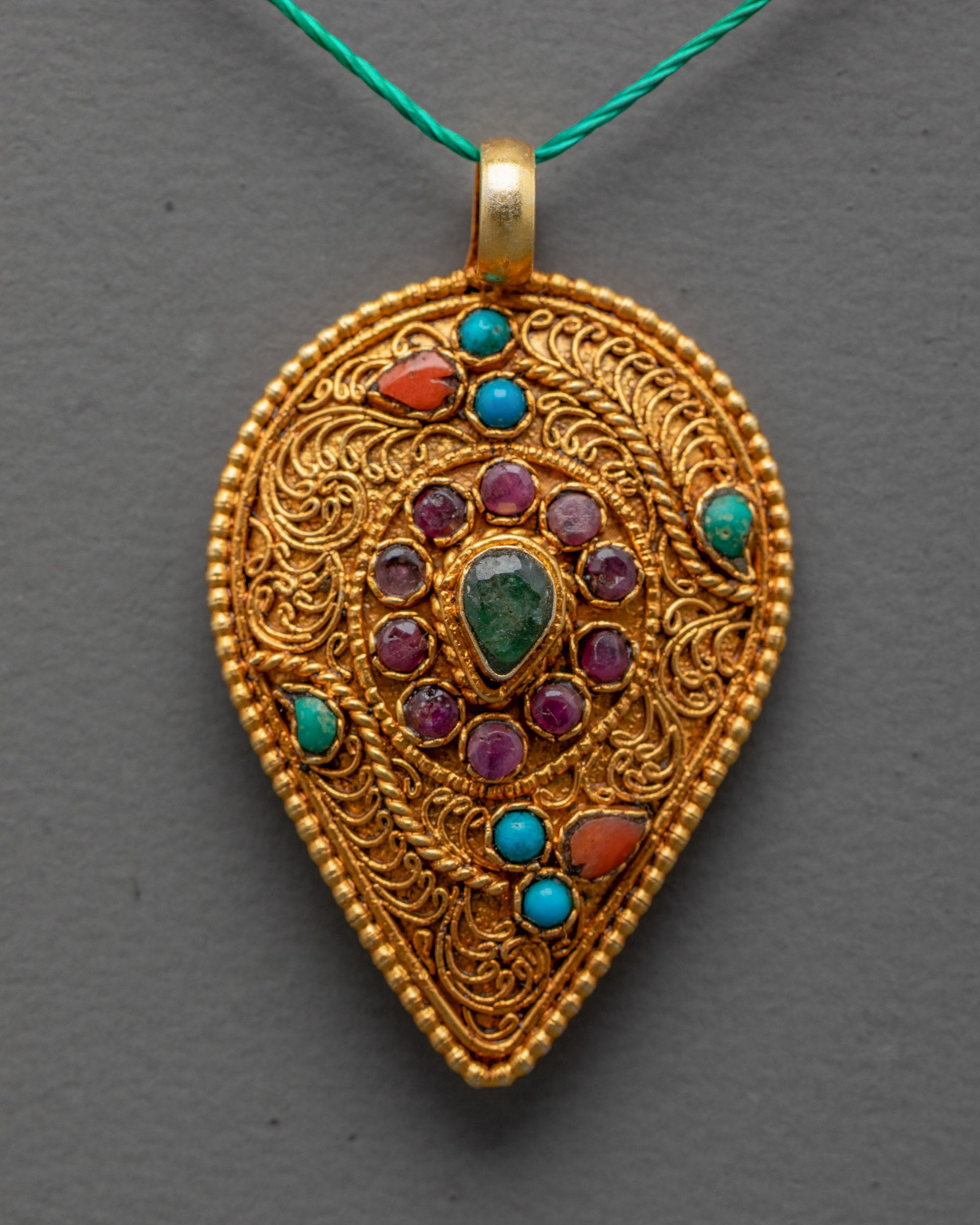 Gold Plated Buddhist Pendant | Sacred Artwork