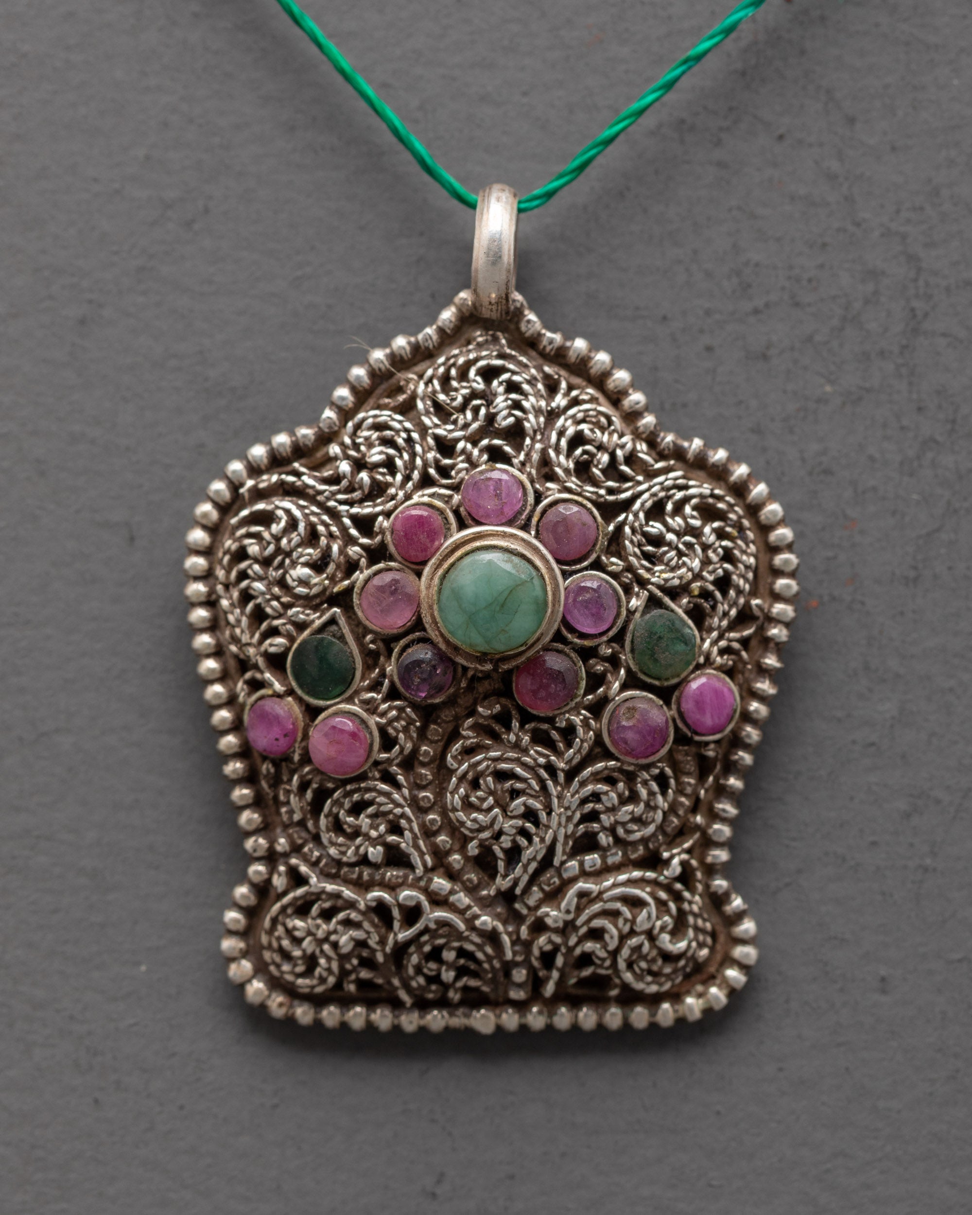 Nature-Inspired Flower Locket | Adorned with Vibrant Gemstones