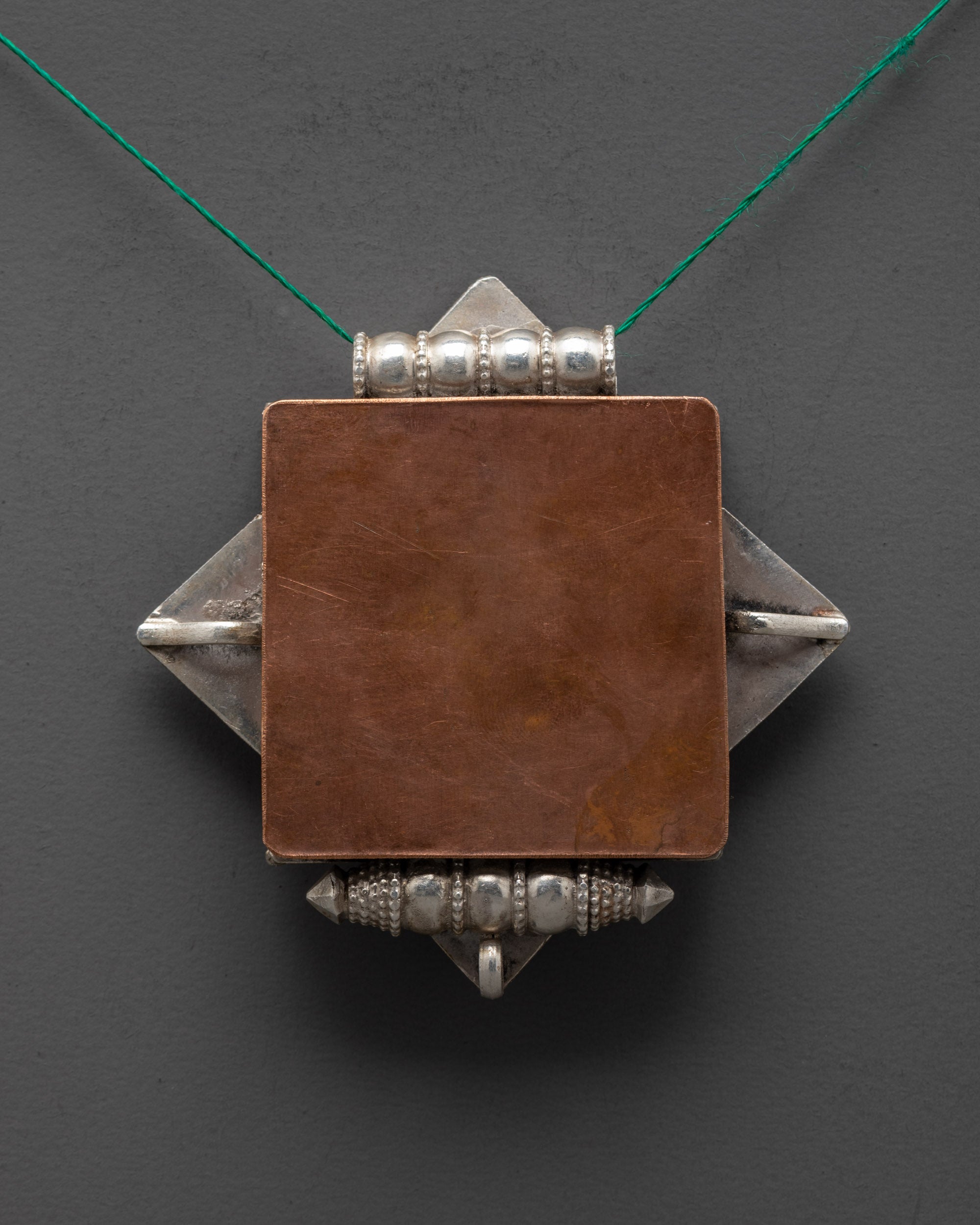 Bishwo Vajra Filigree Locket | Sacred Silver Pendant