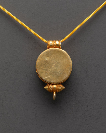 Gold Plated Endless Knot Buddhist Locket