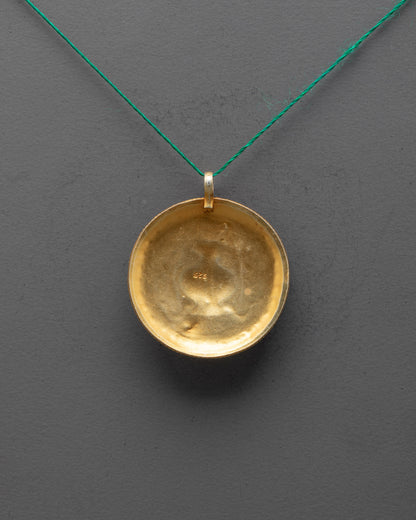 Gold-Coated Kalash Pendant | Devotional Locket