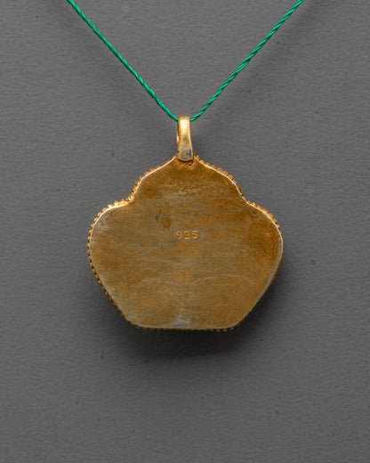 Elegant Ghau Pendant | Handcrafted Nepalese Amulet