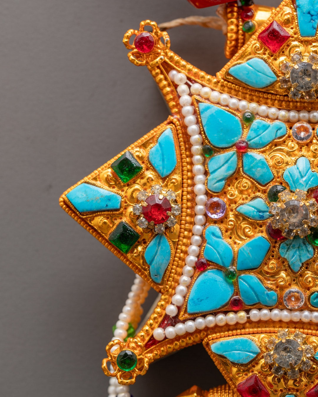 Tibetan Ghau Mala Necklace | 24k Gold-Plated Prayer Bead